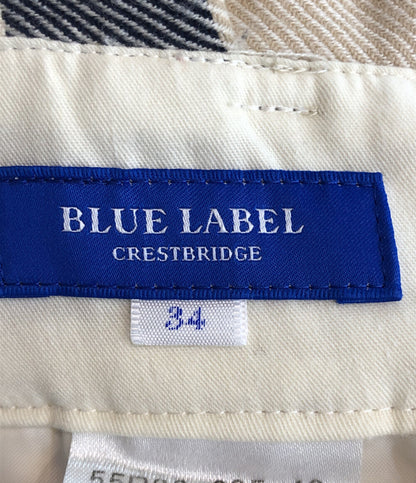 ワイドパンツ チェック柄     55R33-605-40 レディース SIZE 34 (XS以下) BLUE LABEL CRESTBRIDGE