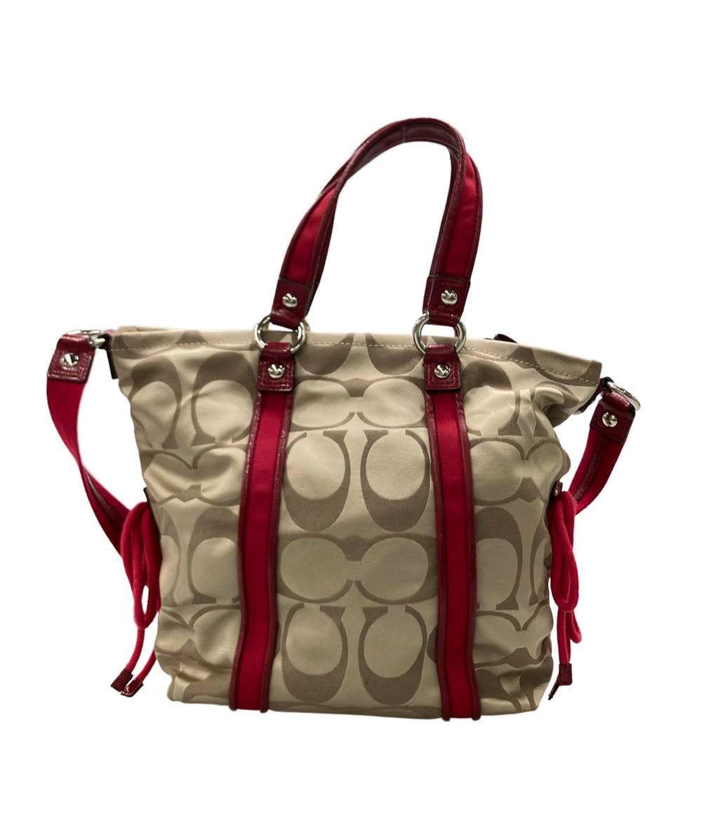 COACH 2WAY トートバッグ ショルダーバッグ 肩掛け シグネチャー F20101 レディース コーチ