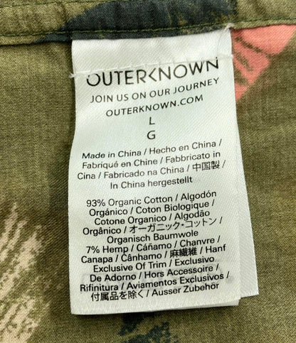 アウターノウン 半袖シャツ オープンカラー メンズ SIZE L (L) OUTERKNOWN