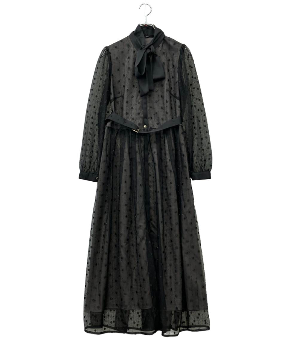 美品 GRACE CONTINENTAL 長袖ワンピース ガーリー フェミニン レディース SIZE 36 (S) グレースコンチネンタル