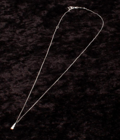 美品 ネックレス K18WG ダイヤ 0.09ct レディース