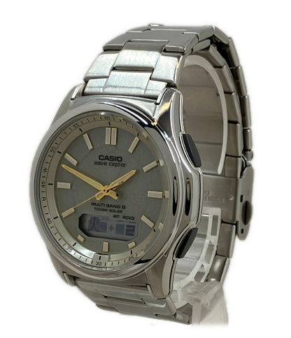 美品 CASIO 腕時計 ウェーブセプター ソーラー WVA-M630 メンズ カシオ