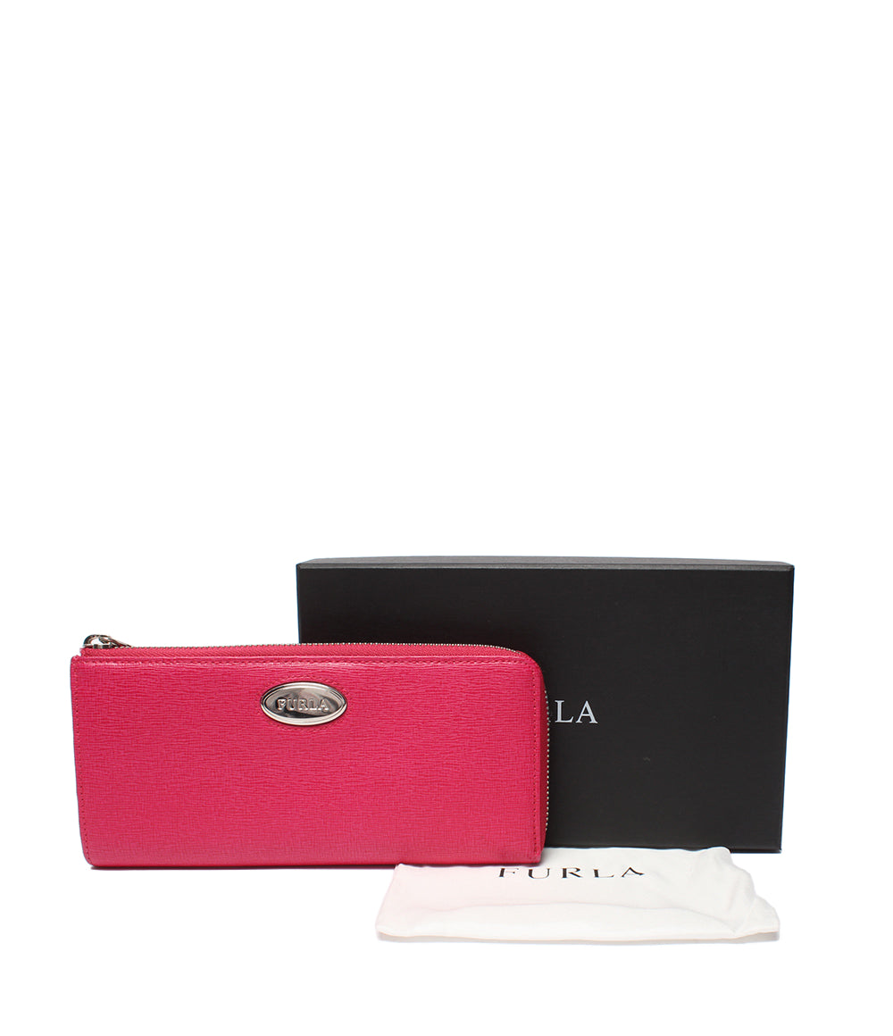 美品 FURLA L字ファスナー長財布 レディース フルラ