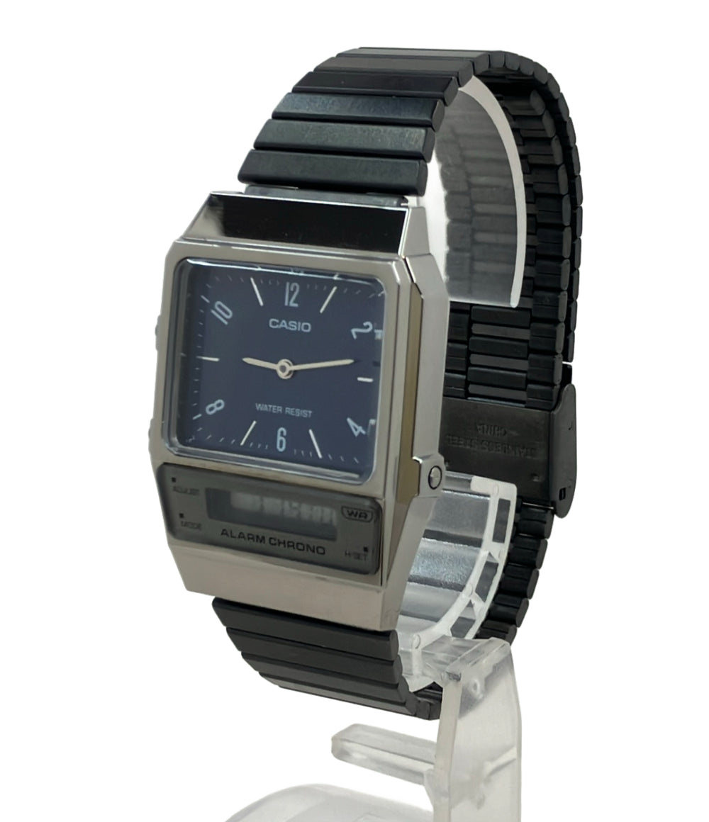 美品 CASIO 腕時計 チプカシ クオーツ ネイビー AQ-800E メンズ カシオ