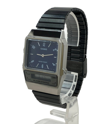 美品 CASIO 腕時計 チプカシ クオーツ ネイビー AQ-800E メンズ カシオ