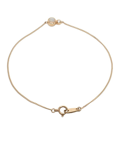 美品 ete ブレスレット K10 ダイヤ 0.02ct オパール レディース エテ
