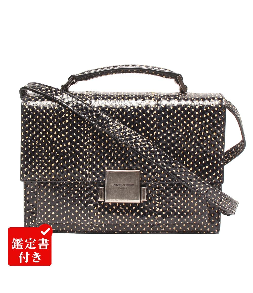 SAINT LAURENT 2way ハンドバッグ ショルダーバッグ 斜め掛け ベルシャス パイソン 482051 レディース サンローラン