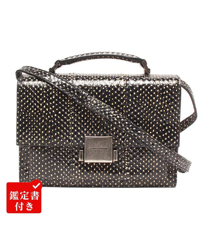 SAINT LAURENT 2way ハンドバッグ ショルダーバッグ 斜め掛け ベルシャス パイソン 482051 レディース サンローラン