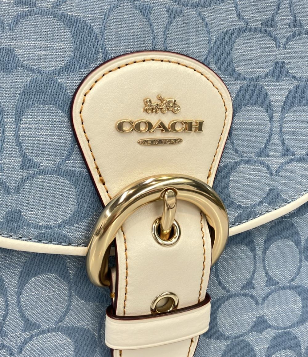 美品 コーチ ショルダーバッグ 斜め掛け 肩掛け シグネチャー C8514 レディース COACH