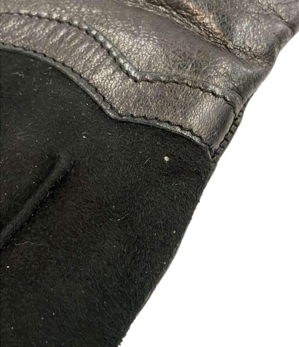 サルヴァトーレフェラガモ レザー手袋 カシミヤ100% レディース Salvatore Ferragamo