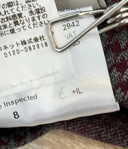 CANALI テーラードジャケット アイコンジャージ CANA 千鳥格子 あずき グレー メンズ SIZE 52 (XL) カナーリ