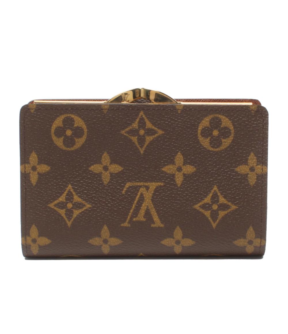 美品 LOUIS VUITTON 二つ折り財布 ポルトフォイユ ヴィエノワ モノグラム M61673 レディース メンズ ルイ・ヴィトン