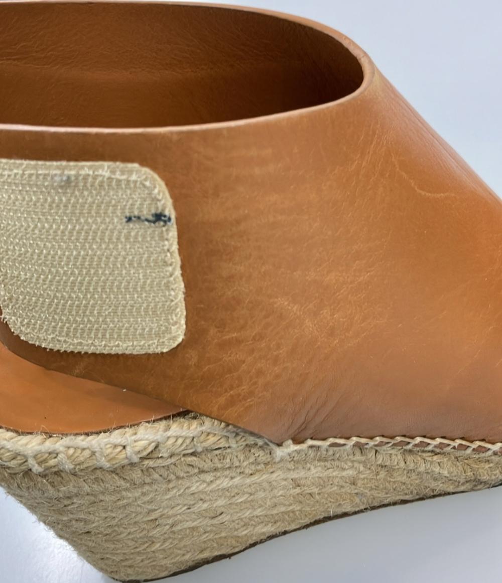 CELINE レザーエスパドリーユウェッジサンダル レディース SIZE 37 (24cm) セリーヌ