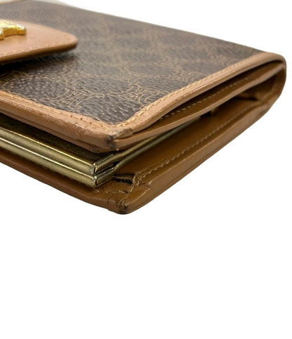 CELINE 二つ折り財布 レザー マカダム柄 レディース セリーヌ