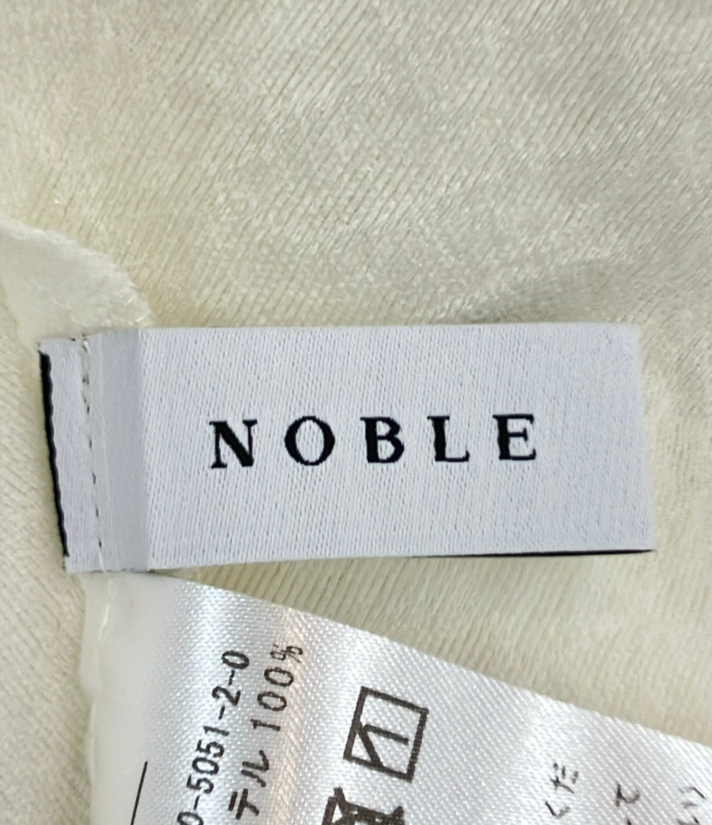 美品 NOBLE シアーノイズジャガードブラウス レディース ノーブル