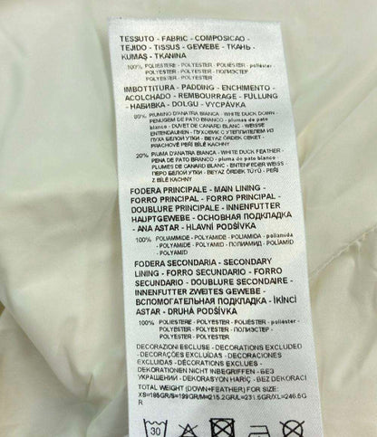 美品 ARMANI EXCHANGE ロングダウンベスト ロゴテープデザイン 6GYQ10 YNNAZ レディース SIZE S アルマーニエクスチェンジ