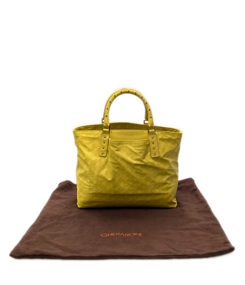 新品同様GHERARDINI トートバッグ イエロー Made inItaly GHERARDINI トートバッグ ショルダーバッグ 2WAY 斜め掛け レディース