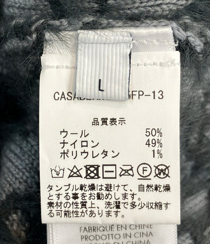 Casablanca 長袖 フラッフィー モノグラム クルーネック セーター メンズ SIZE L カサブランカ