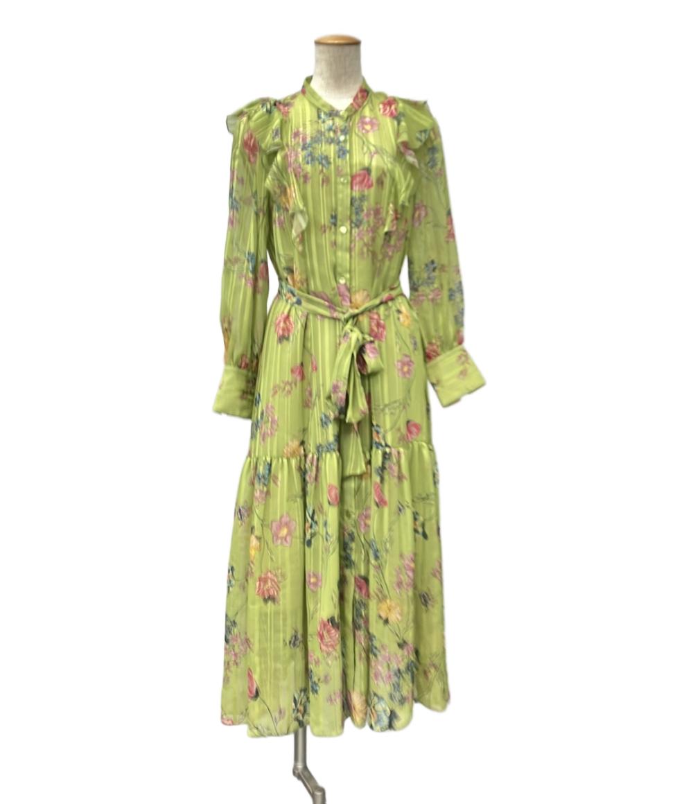 美品 JILL STUART 長袖ワンピース インナー付き アザレア ロング ジル スチュアート レディース SIZE 2 (M) ジル スチュアート