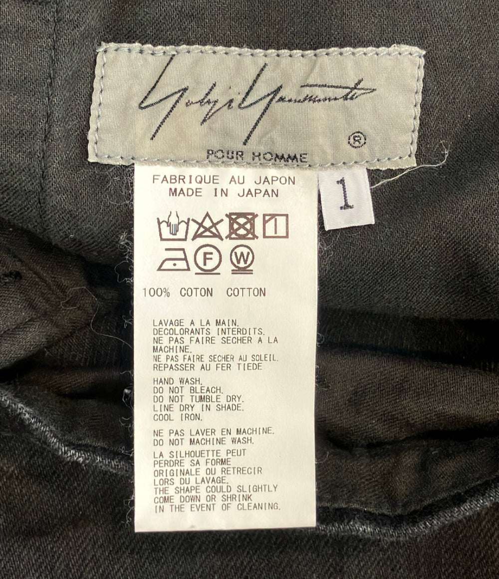 Yohji Yamamoto POUR HOMME ワイドデニムパンツ メンズ ヨウジヤマモトプールオム
