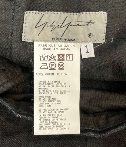 Yohji Yamamoto POUR HOMME ワイドデニムパンツ メンズ ヨウジヤマモトプールオム