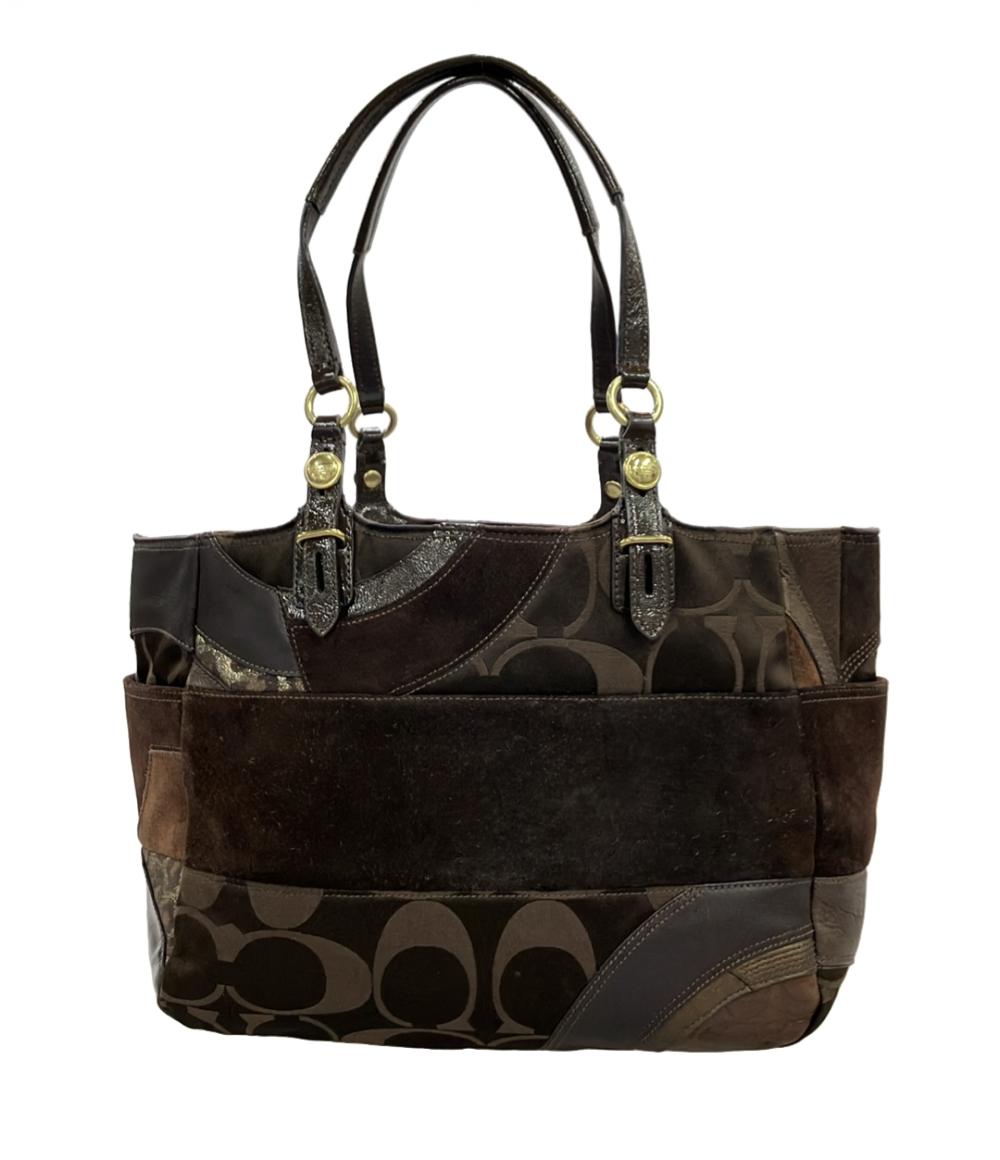 COACH トートバッグ キャンバス レザー シグネチャー F15459 レディース コーチ