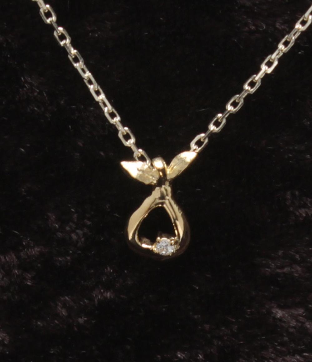 美品 ワコー ネックレス K18 SV925 ホワイトトパーズ レディース WAKO