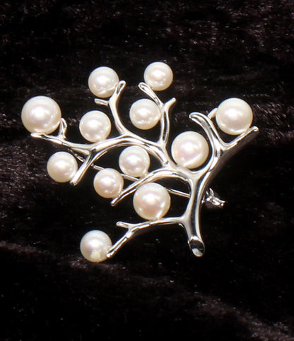 MIKIMOTO ブローチ SV 幸福の木 Kofuku no ki パール レディース ミキモト