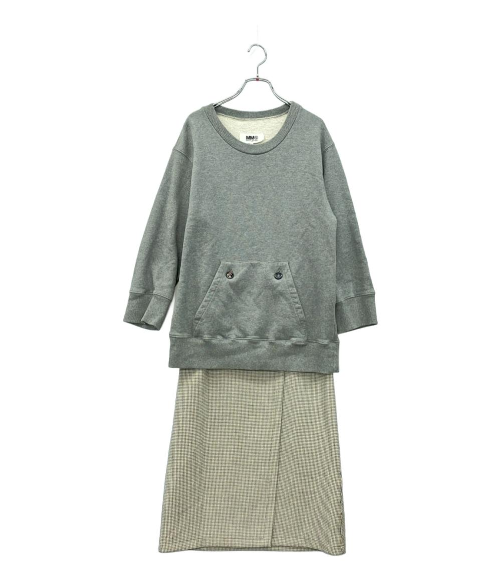 エムエムシックス メゾンマルジェラ 裏起毛 3wayドッキングワンピース レディース SIZE 38 (S) MM6 Maison Margiela