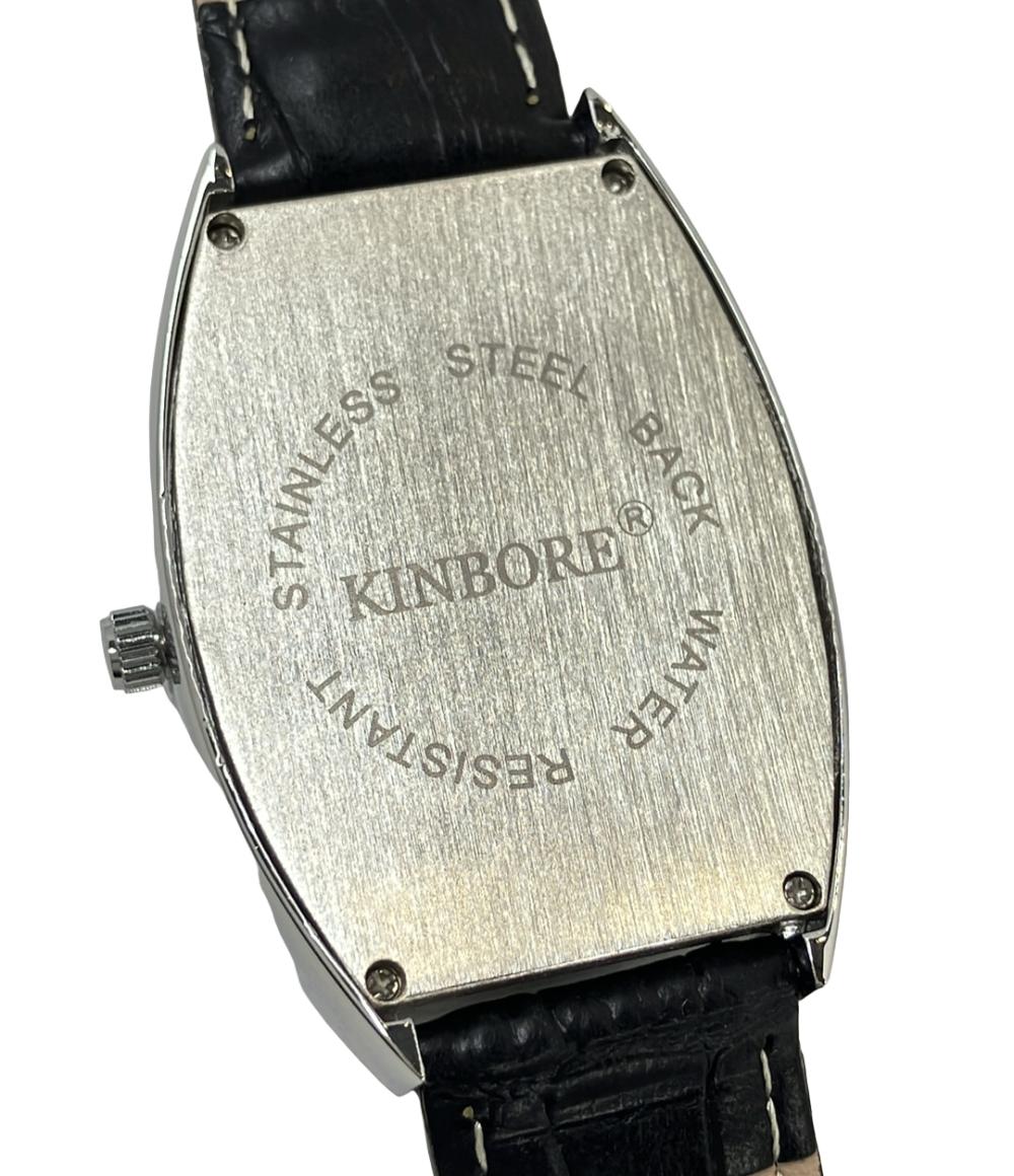 美品 KINBORE 腕時計 クオーツ シルバー レディース メンズ