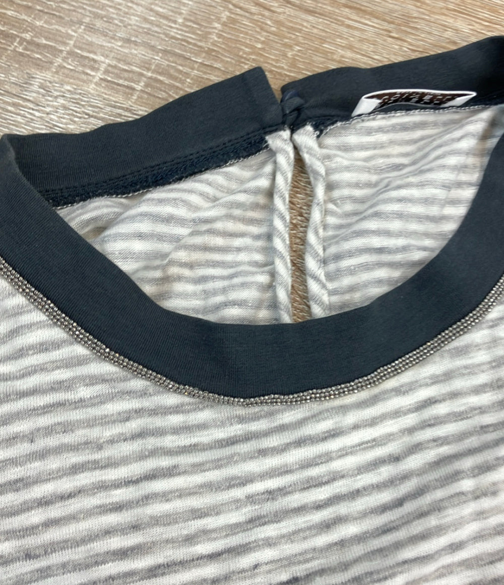 Brunello Cucinelli 半袖Tシャツ ボーダー柄 MH964HL510 レディース SIZE XS ブルネロクチネリ
