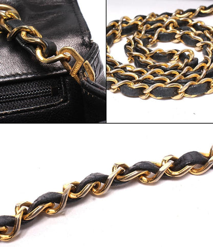 CHANEL チェーンショルダーバッグ シングルチェーン シングルフラップ ゴールド金具 斜め掛け 0番台 マトラッセ レディース シャネル