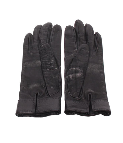 HERMES 手袋 レザーグローブ ラムスキン シルバー金具 コリエドシアン レディース エルメス