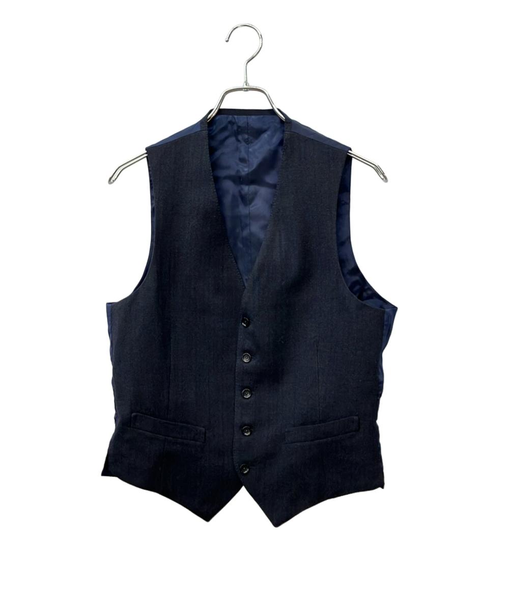 極美品✨BEAMS F セットアップ　3ボタン　無地　ネイビー　サイズ95S BEAMS F セットアップ スリーピーススーツ ネイビーソリッド 3ボタン