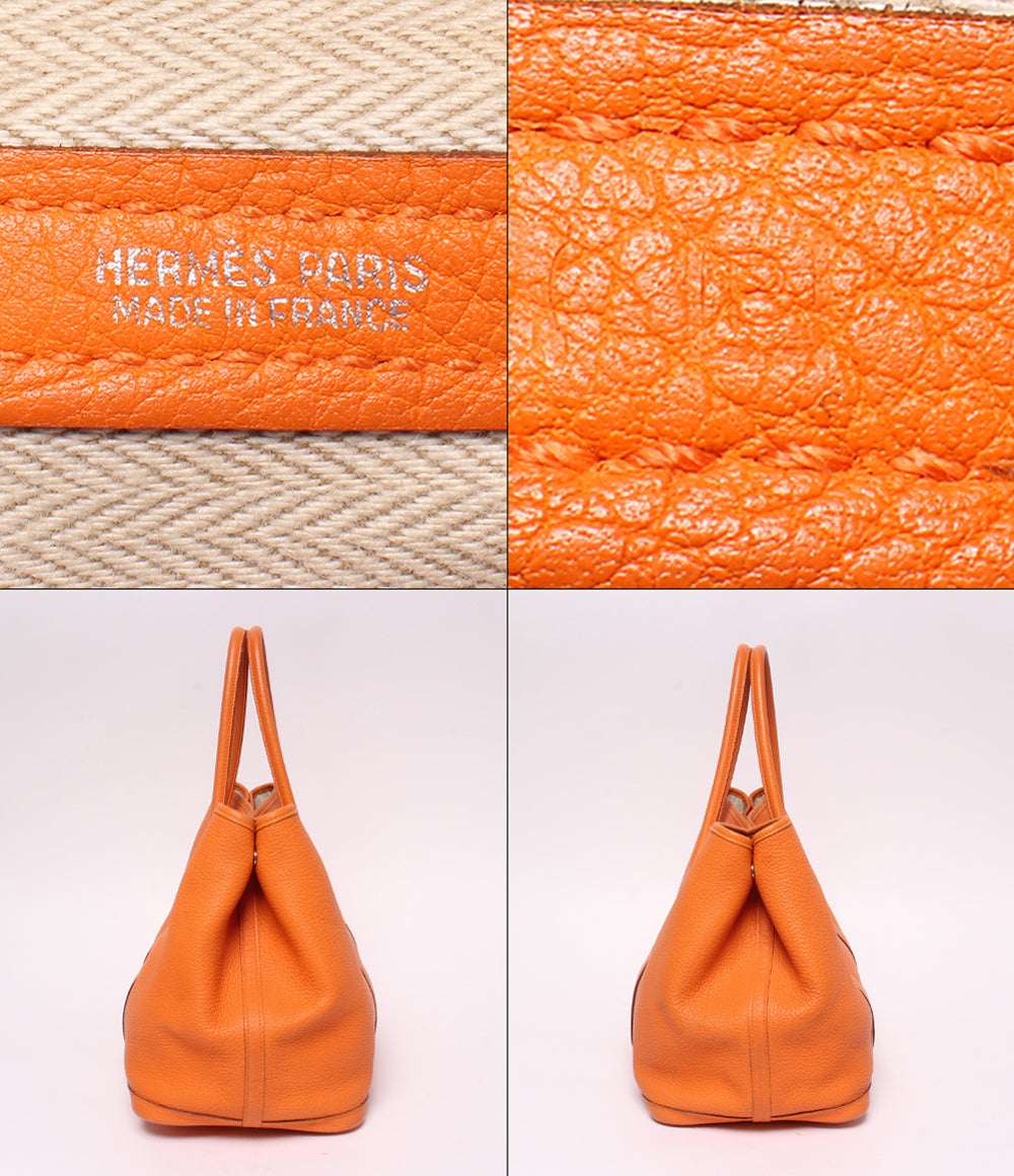 HERMES トートバッグ シルバー金具 ▢P刻印 ガーデンパーティー MM