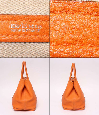 HERMES トートバッグ シルバー金具 ▢P刻印 ガーデンパーティー MM レディース エルメス