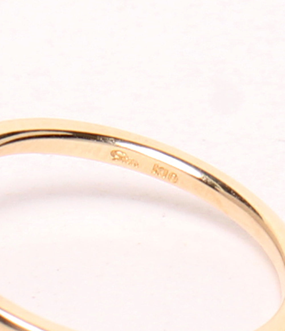 美品 STAR JEWELRY リング 指輪 K10 ムーンストーン ムーンモチーフ ホワイトトパーズ スターモチーフ 2点セット レディース SIZE 13号