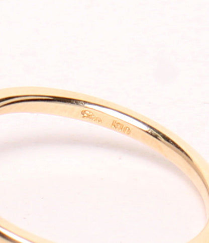 美品 STAR JEWELRY リング 指輪 K10 ムーンストーン ムーンモチーフ ホワイトトパーズ スターモチーフ 2点セット レディース SIZE 13号