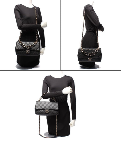 美品 CHANEL 2way チェーンショルダーバッグ マトラッセ ラムスキン ゴールド金具 29番台 AS1353 レディース シャネル