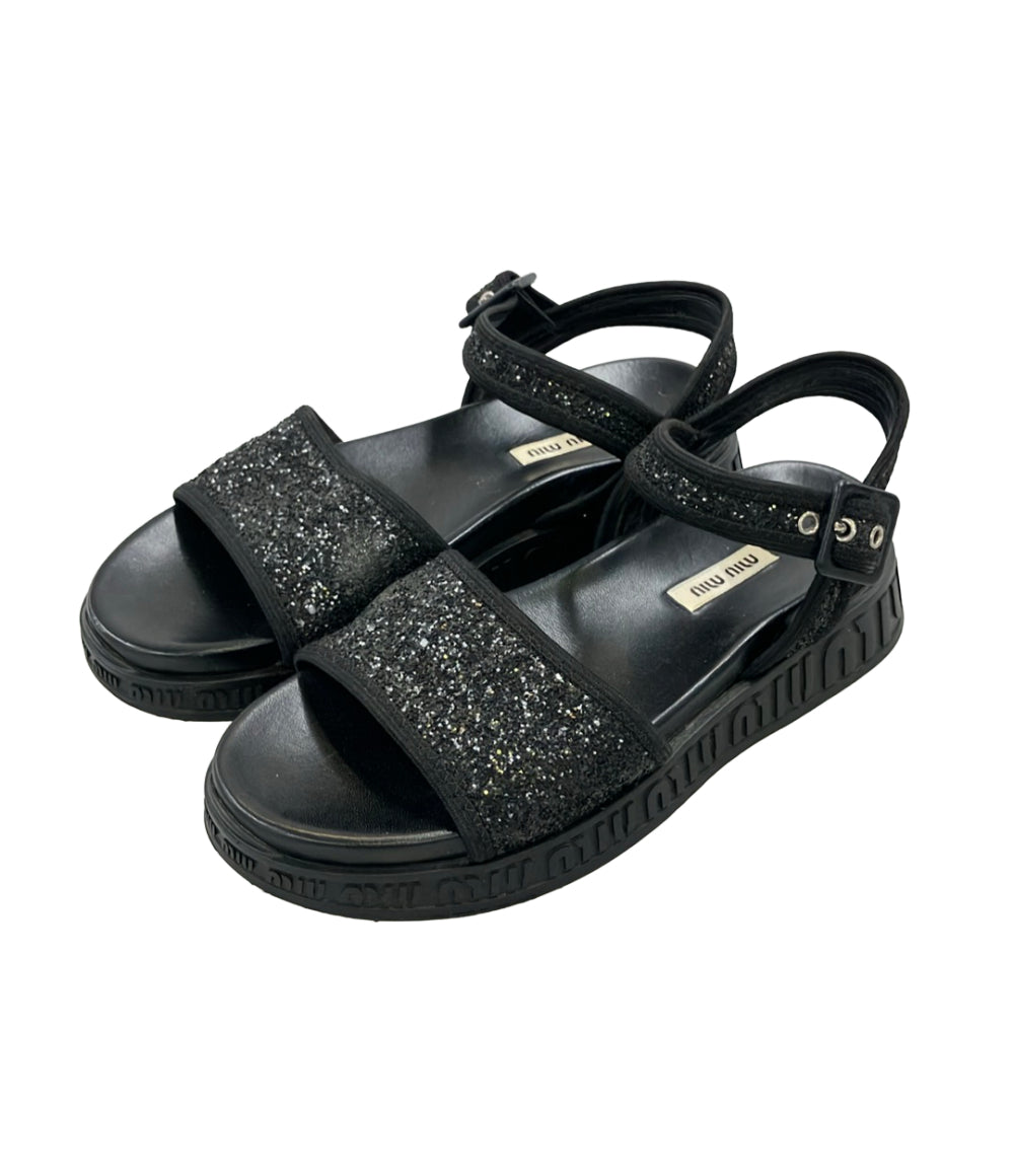 MIUMIU スポーツサンダル グリッター レディース SIZE 37 1/2 (24.5cm) ミュウミュウ