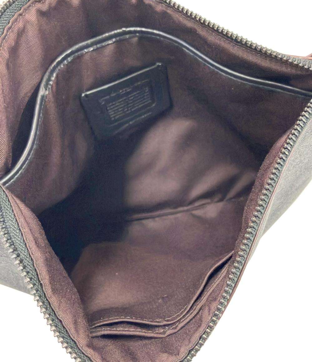 美品 コーチ クラッチバッグ セカンドバッグ シグネチャー F25520 メンズ COACH