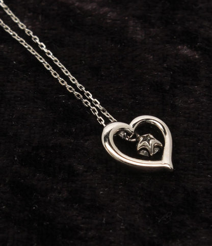 美品 ヨンドシー ネックレス SV ホワイトトパーズ ダイヤ ハートモチーフ 2020年モデル レディース 4℃