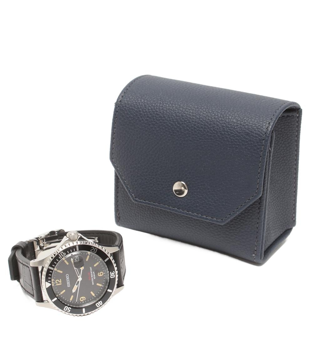 美品 SEIKO 腕時計 ソーラー ブラック V157-HAD0 メンズ セイコー