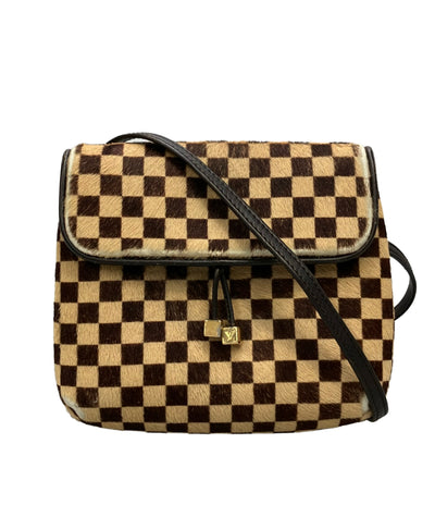 LOUIS VUITTON ショルダーバッグ 斜め掛け ハラコ ガゼル ダミエ ソバージュ M92130 レディース ルイ・ヴィトン