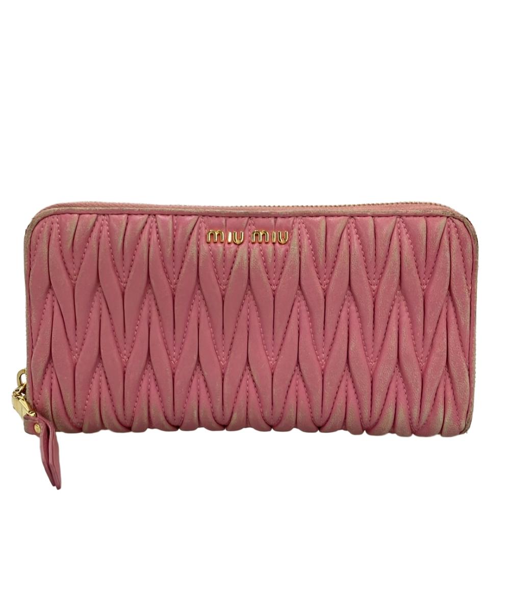 Miu Miu ラウンドファスナー長財布 レディース ミュウ ミュウ