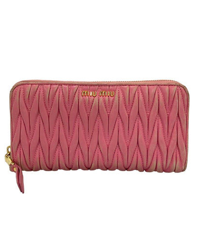 Miu Miu ラウンドファスナー長財布 レディース ミュウ ミュウ