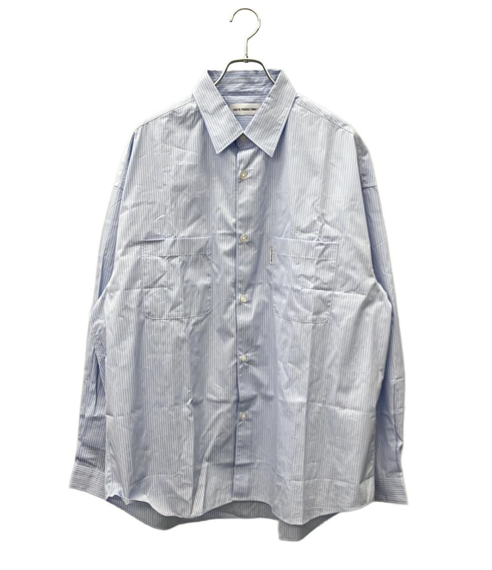 美品 COOTIE 長袖シャツ Stripe Broad L・S Shirt  ブルー ストリート タグ付き CTE-25A402 メンズ SIZE LARGE (L) クーティー
