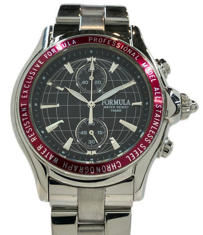 ジェイアクシス 腕時計 FORMULA クオーツ ブラック メンズ J-AXIS