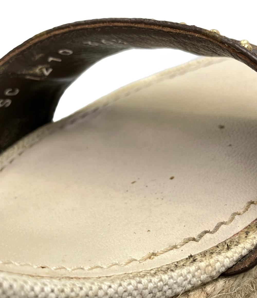LOUIS VUITTON ウェッジソールアンクルストラップサンダル SC 1210 レディース SIZE 36 1/2 ルイ・ヴィトン
