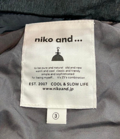 美品 ニコアンド 中綿ジャケット S206IK18AD レディース SIZE M niko and...